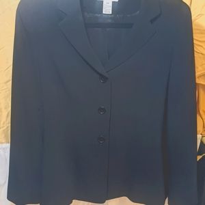 Vintage Ann Taylor black jacket size 8 with matching dress set size 12.